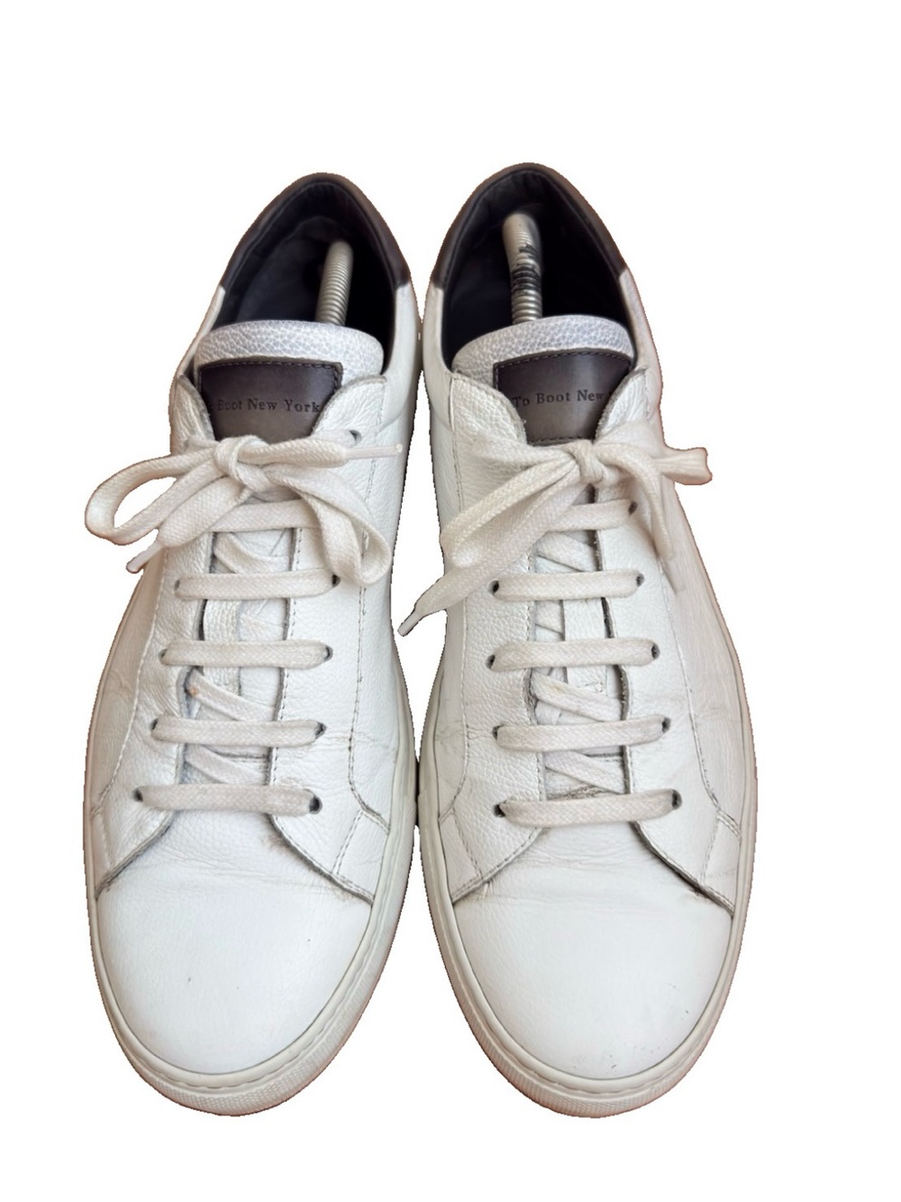 To Boot New York Adam Derrick White Leather Luxury Sneakers Handmade SZ 11 Italy
